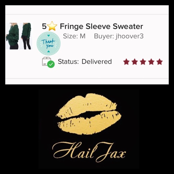 Fringe Sleeve Sweater - Picture 2 of 6